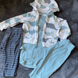 Carter’s Matching Set with Zippered Hoodie Dinosaurs